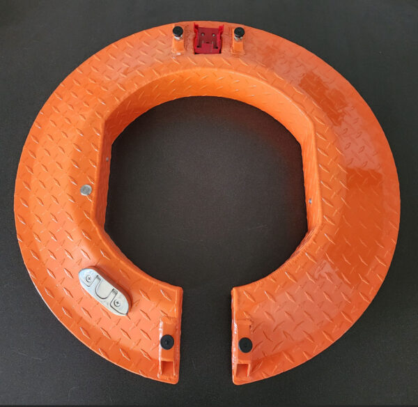 Orange Light Ring cover shown without the safety cover, down rigger, and battery.