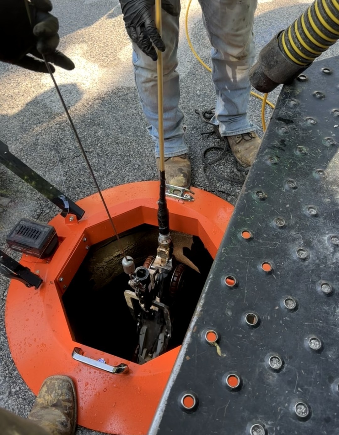 Light Ring municipal safety tool used during confined-space maintenance to reduce risk and improve crew safety.